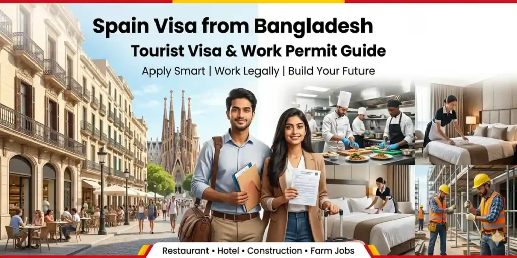 Spain Tourist Visa and Work Permit from Bangladesh