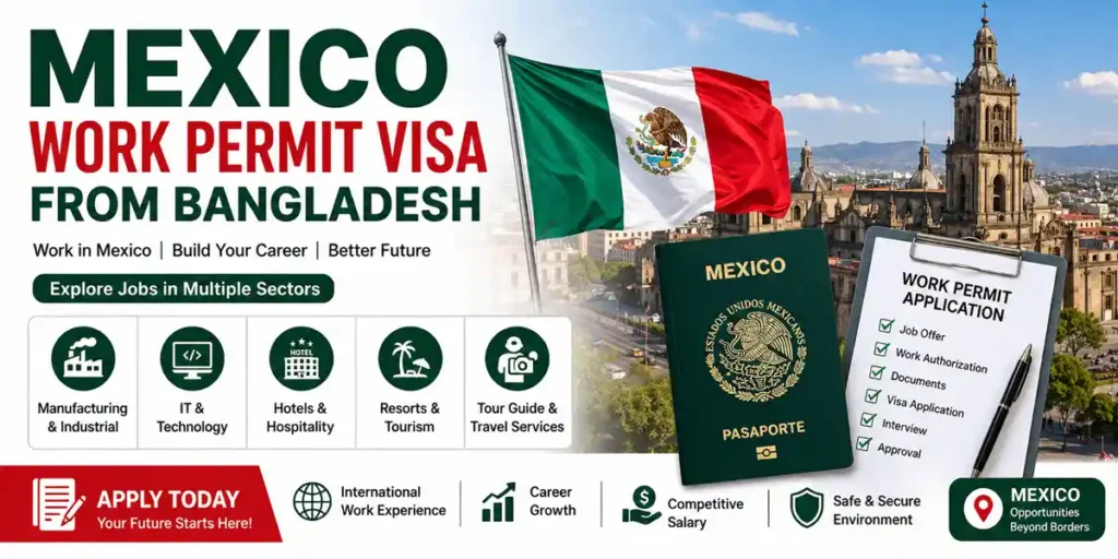 Mexico Work Permit Visa from Bangladesh